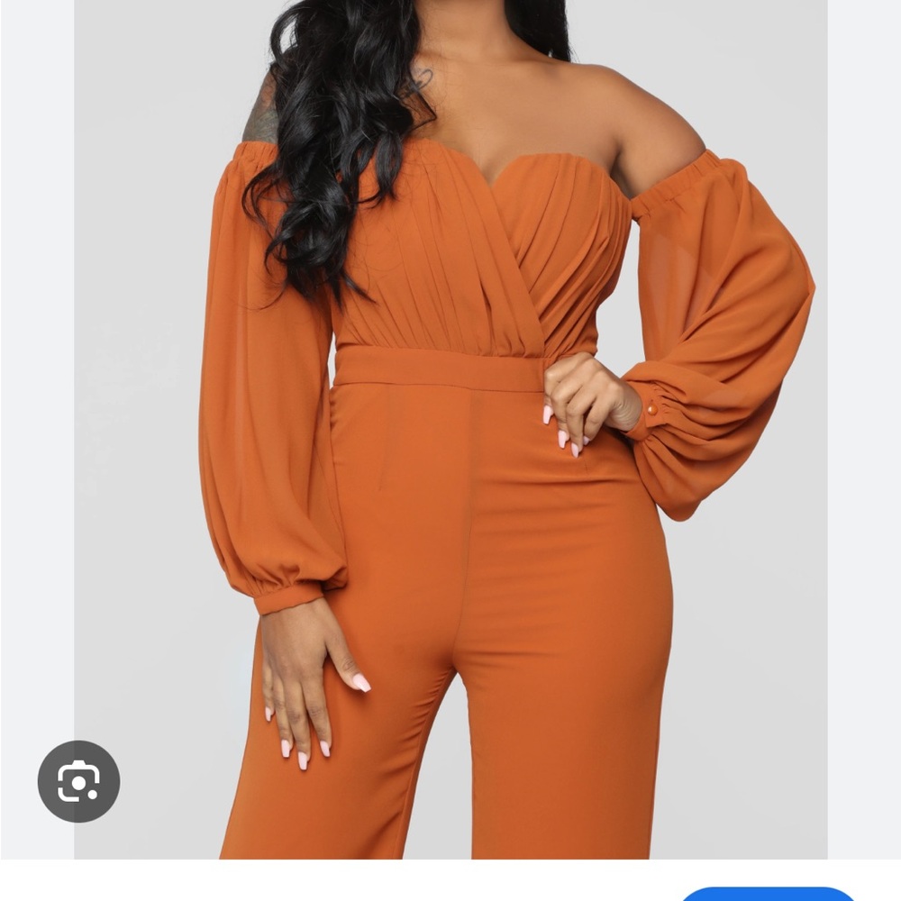 Fashion Nova Chic Orange Jumpsuit - Picture 2 of 6